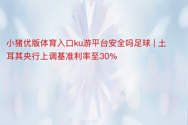 小猪优版体育入口ku游平台安全吗足球 | 土耳其央行上调基准利率至30%